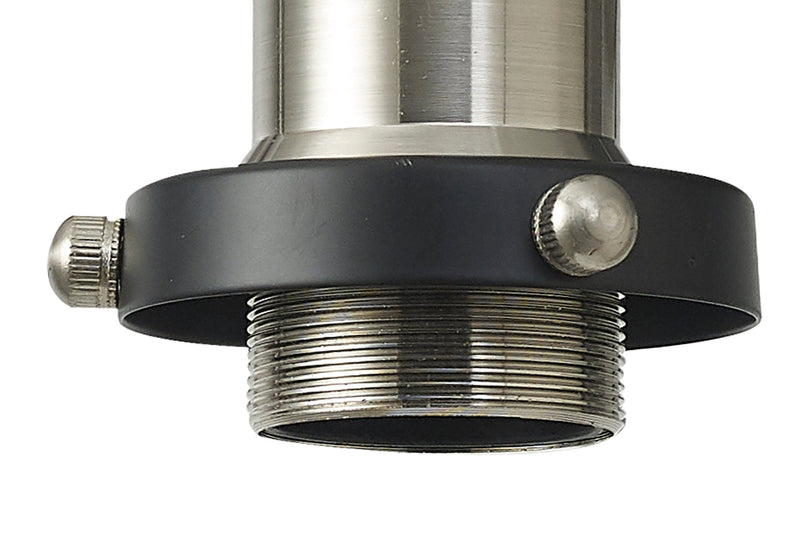 Deco Dreifa Switched Wall Light 1 Light Black/Satin Nickel, E27 • D0703