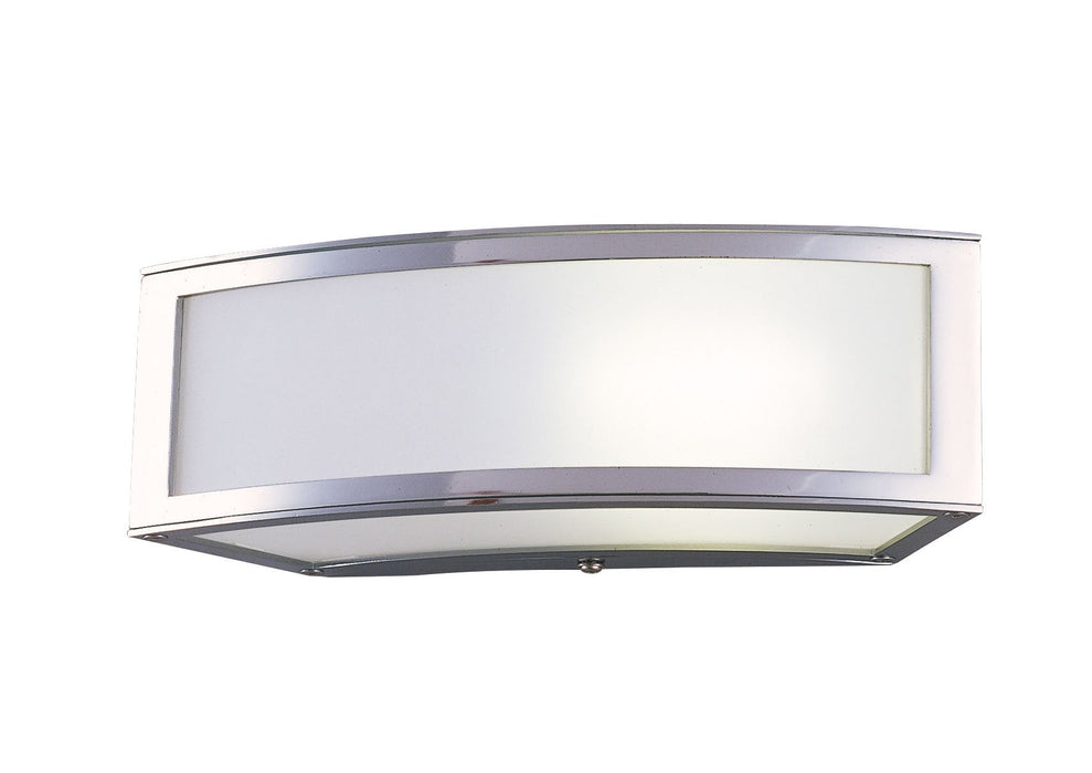 Mantra M0393 Duna E27 Wall Lamp 1 Light E27, Polished Chrome/White Acrylic • M0393