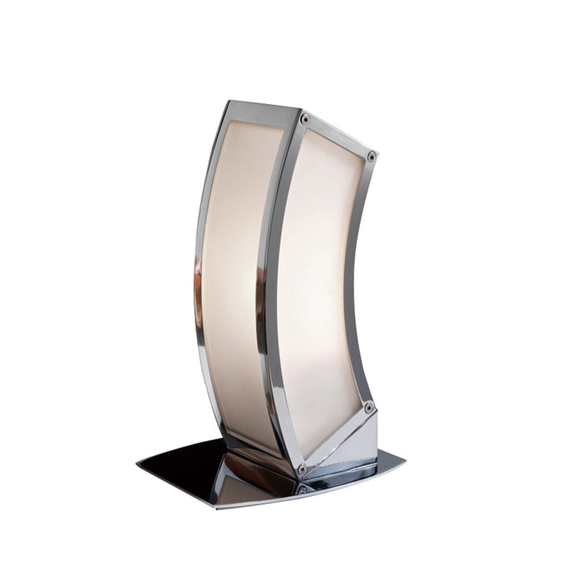 Mantra M0395 Duna E27 Table Lamp 1 Light E27, Polished Chrome/White Acrylic • M0395