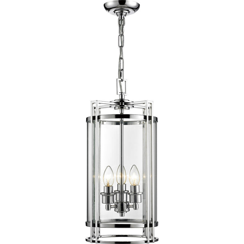 Diyas Eaton Pendant 3 Light E14 Polished Chrome/Glass • IL31082