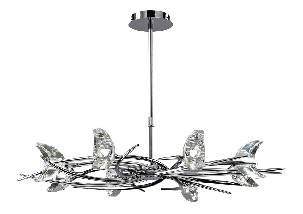 Mantra M1450 Eclipse Telescopic 8 Light G9, Polished Chrome • M1450