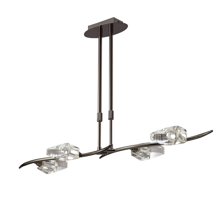 Mantra M1456BC Eclipse Linear Telescopic 4 Light G9 Bar, Black Chrome • M1456BC