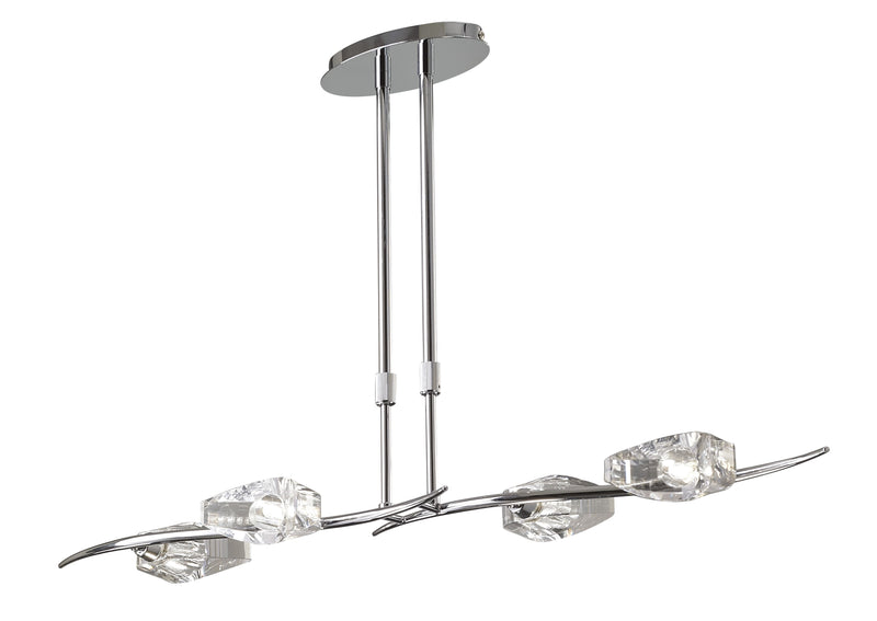 Mantra M1456 Eclipse Linear Telescopic 4 Light G9 Bar, Polished Chrome • M1456