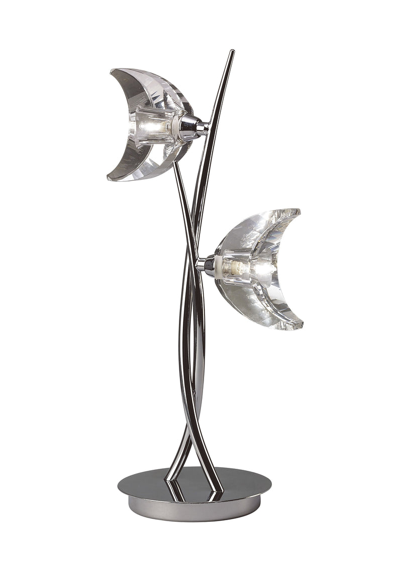 Mantra M1460 Eclipse Table Lamp 2 Light G9, Polished Chrome • M1460