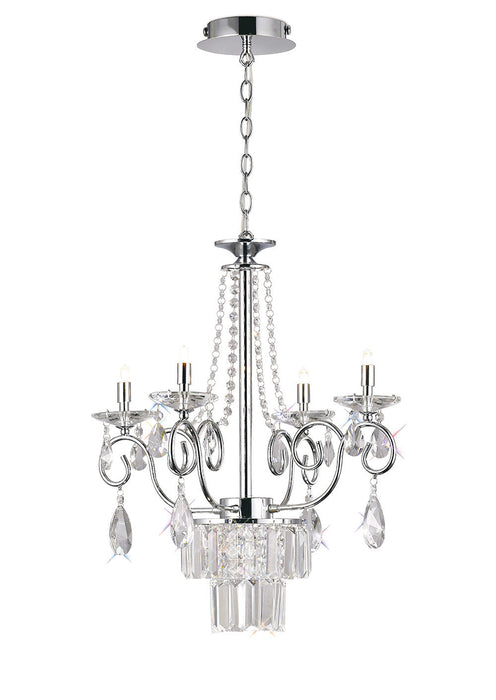 Diyas Eden Pendant 4 Light G9 Polished Chrome/Crystal • IL31615