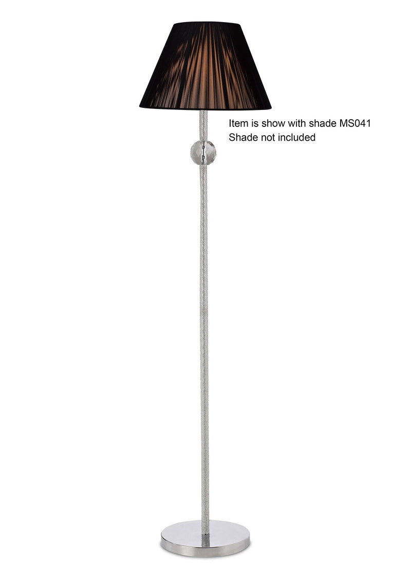 Diyas  Elena Floor Lamp WITHOUT SHADE 1 Light E27 Polished Chrome/Crystal • IL30610