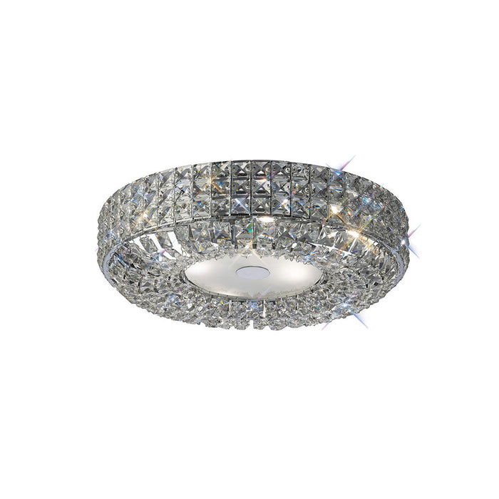 Diyas Enya Flush Ceiling 6 Light G9 Polished Chrome/Crystal • IL31201