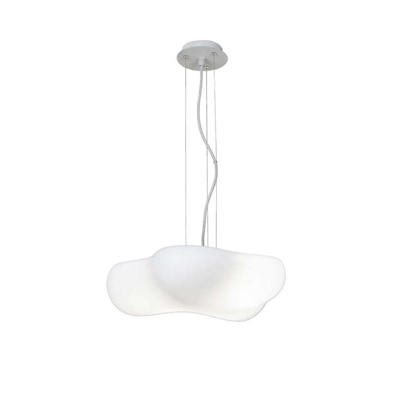 Mantra M1883 Eos Pendant 4 Light E27 Indoor, Matt White/Opal White • M1883