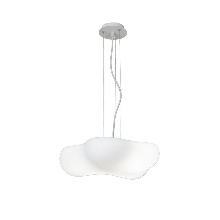 Mantra M1883 Eos Pendant 4 Light E27 Indoor, Matt White/Opal White • M1883