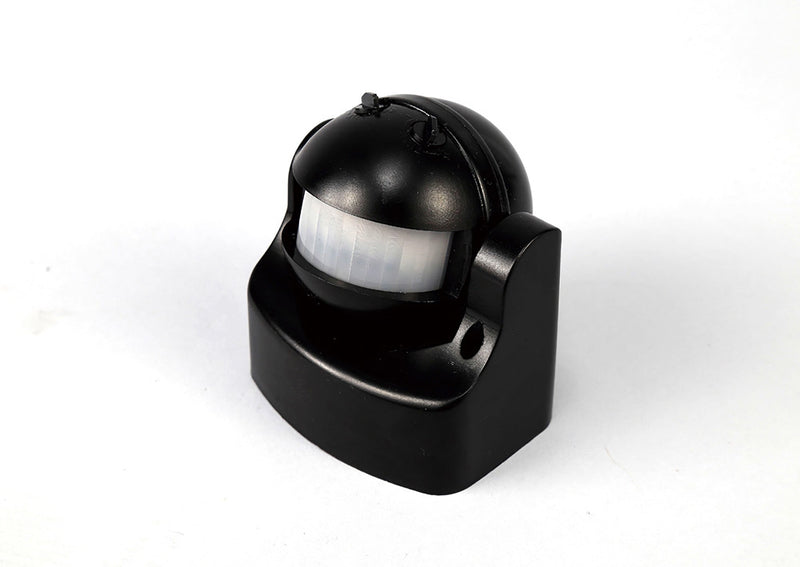 Deco Espial Stand Alone IP44 12m 180 Deg PIR Motion Sensor With Adjustable Time And Lux Level Black Finish • D0062