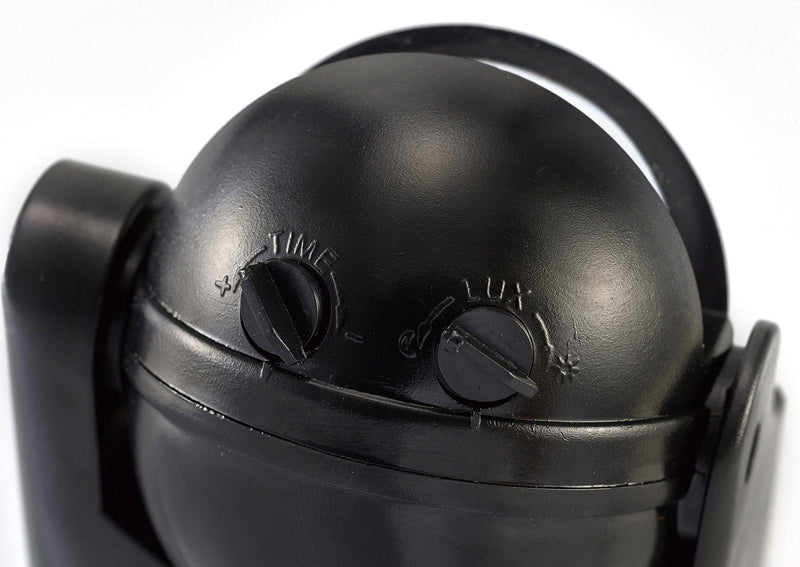 Deco Espial Stand Alone IP44 12m 180 Deg PIR Motion Sensor With Adjustable Time And Lux Level Black Finish • D0062