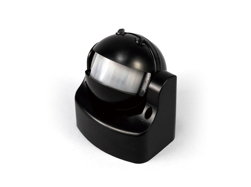 Deco Espial Stand Alone IP44 12m 180 Deg PIR Motion Sensor With Adjustable Time And Lux Level Black Finish • D0062