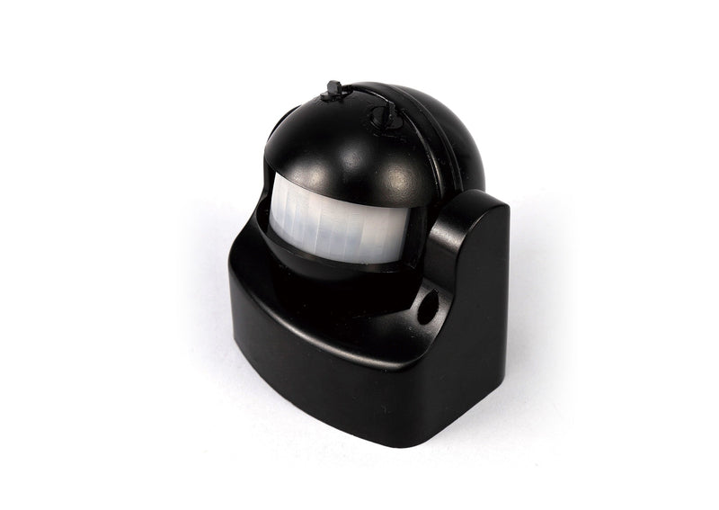 Deco Espial Stand Alone IP44 12m 180 Deg PIR Motion Sensor With Adjustable Time And Lux Level Black Finish • D0062