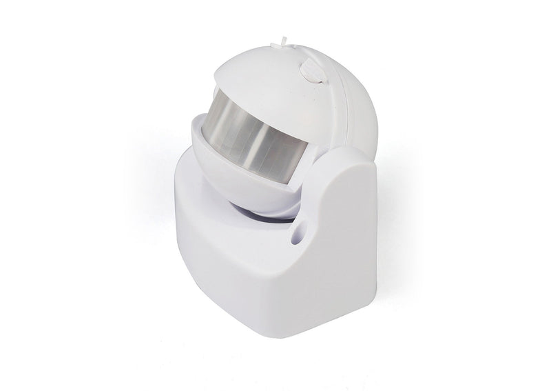Deco Espial Stand Alone IP44 12m 180 Deg PIR Motion Sensor With Adjustable Time And Lux Level White Finish • D0063
