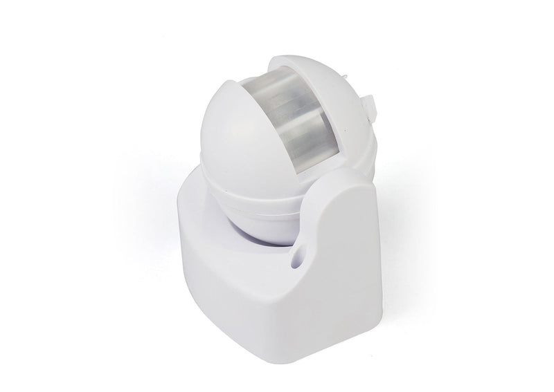 Deco Espial Stand Alone IP44 12m 180 Deg PIR Motion Sensor With Adjustable Time And Lux Level White Finish • D0063