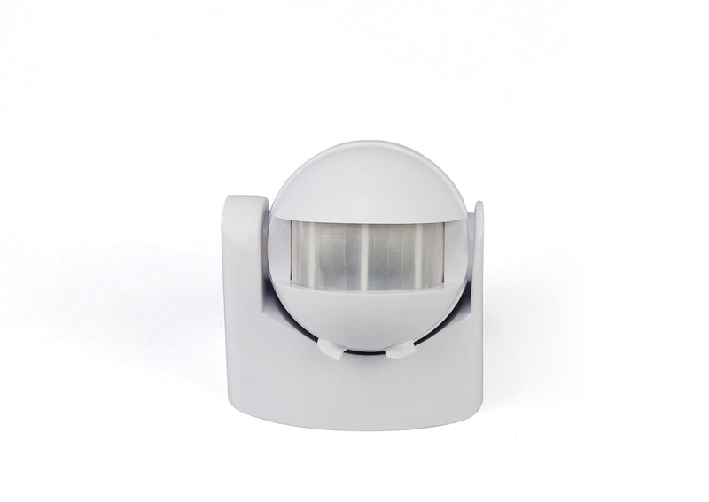 Deco Espial Stand Alone IP44 12m 180 Deg PIR Motion Sensor With Adjustable Time And Lux Level White Finish • D0063