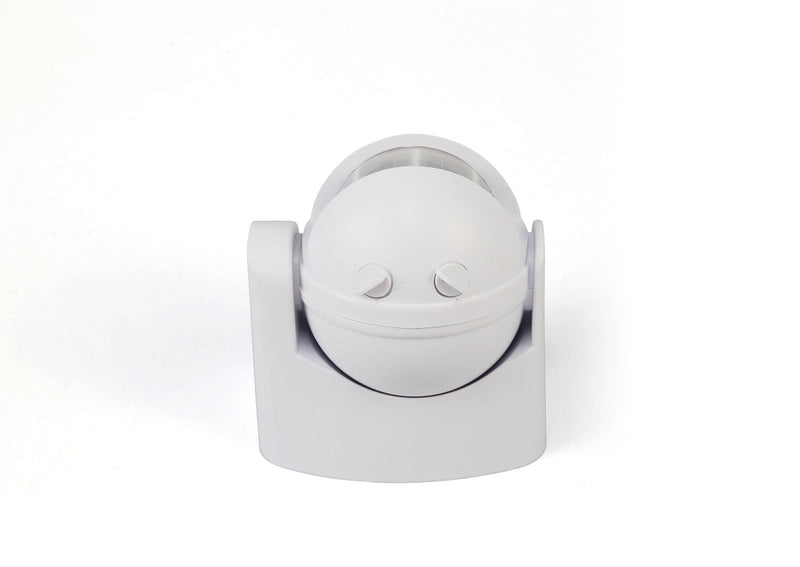 Deco Espial Stand Alone IP44 12m 180 Deg PIR Motion Sensor With Adjustable Time And Lux Level White Finish • D0063
