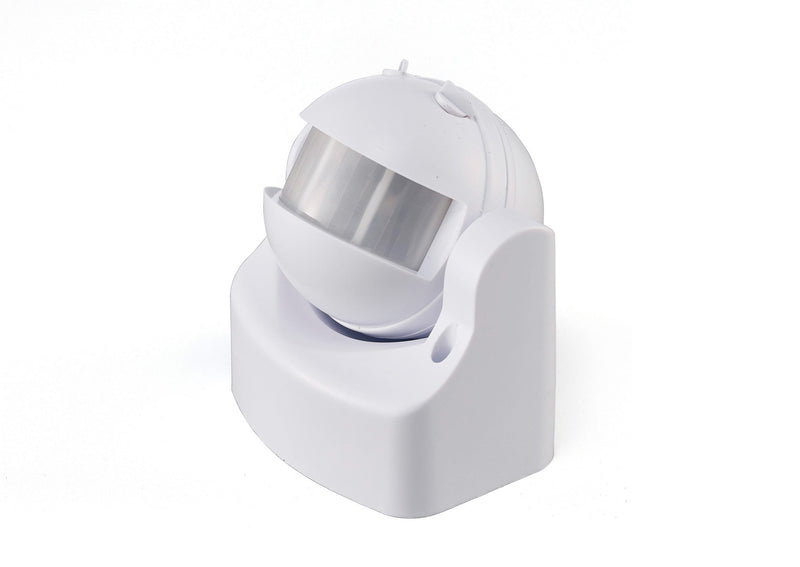 Deco Espial Stand Alone IP44 12m 180 Deg PIR Motion Sensor With Adjustable Time And Lux Level White Finish • D0063