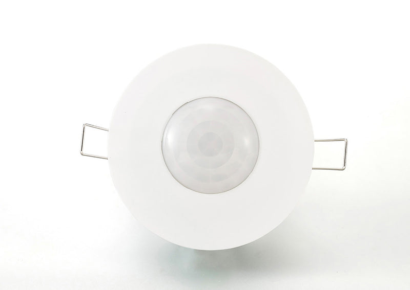 Deco Espial Flush Mounted IP20 6m PIR Detector 360 Deg With Adjustable Time And Lux Level White Finish • D0064