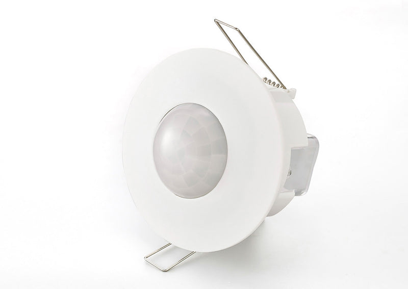 Deco Espial Flush Mounted IP20 6m PIR Detector 360 Deg With Adjustable Time And Lux Level White Finish • D0064