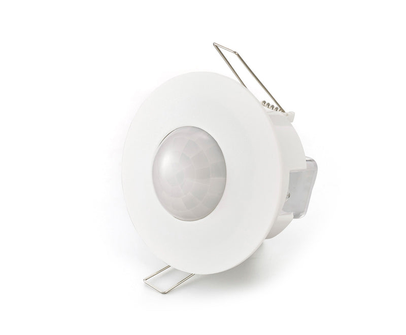 Deco Espial Flush Mounted IP20 6m PIR Detector 360 Deg With Adjustable Time And Lux Level White Finish • D0064