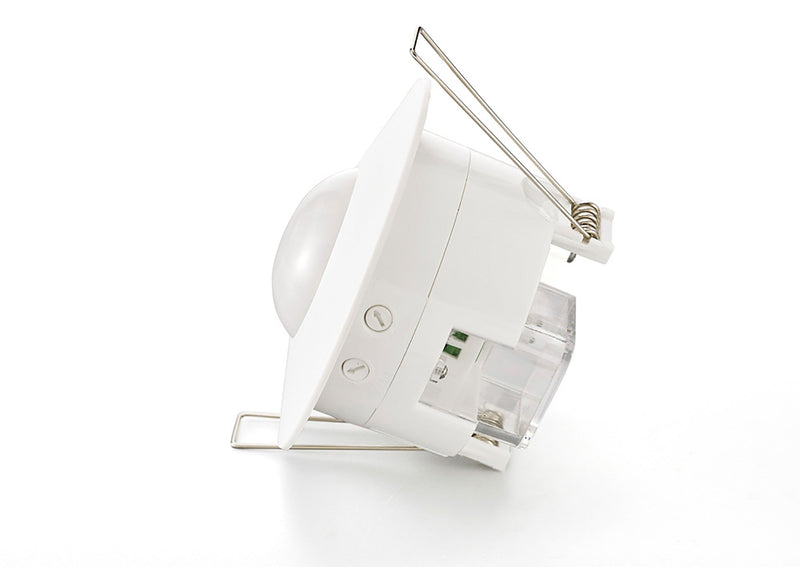 Deco Espial Flush Mounted IP20 6m PIR Detector 360 Deg With Adjustable Time And Lux Level White Finish • D0064