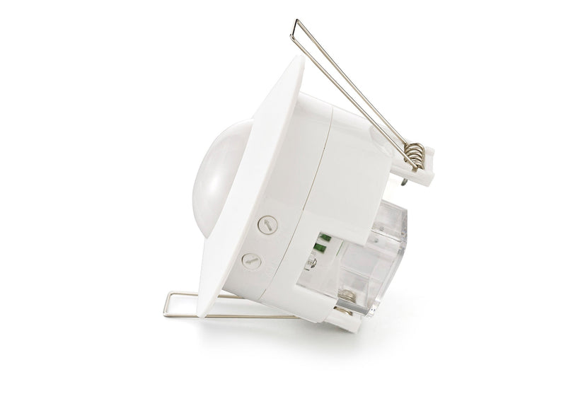 Deco Espial Flush Mounted IP20 6m PIR Detector 360 Deg With Adjustable Time And Lux Level White Finish • D0064