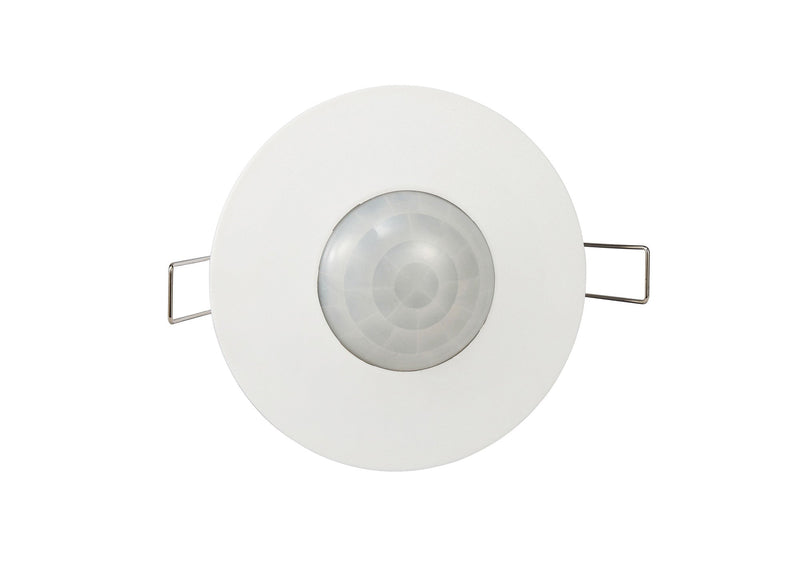 Deco Espial Flush Mounted IP20 6m PIR Detector 360 Deg With Adjustable Time And Lux Level White Finish • D0064