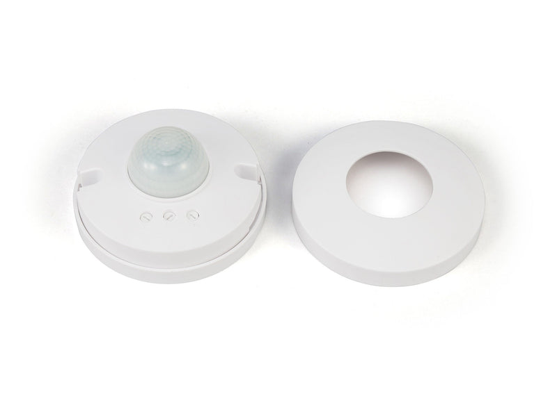 Deco Espial Surface Mounted IP20 6m 360 Deg PIR Sensor With Adjustable Time And Lux Level White Finish • D0065
