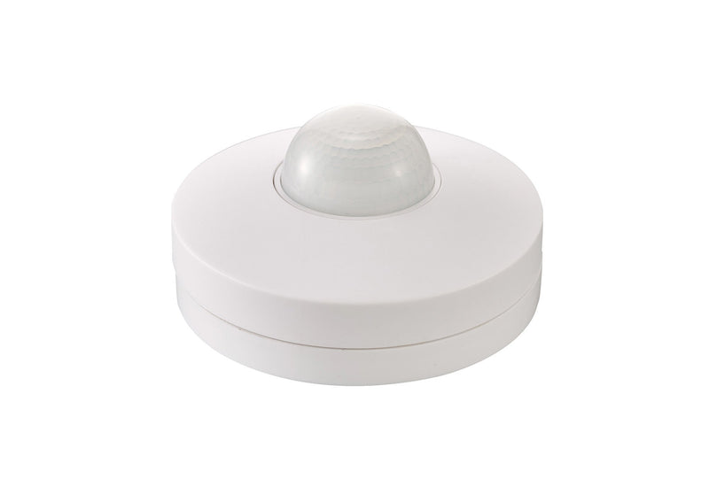 Deco Espial Surface Mounted IP20 6m 360 Deg PIR Sensor With Adjustable Time And Lux Level White Finish • D0065