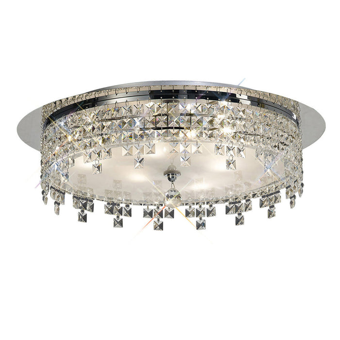 Diyas Esta Ceiling Round 4 Light G9 Polished Chrome/Glass/Crystal • IL30261