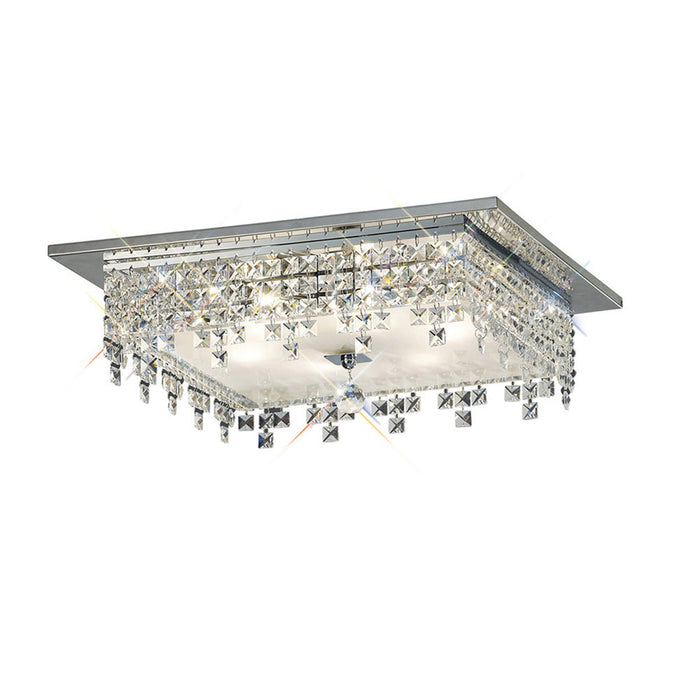 Diyas Esta Ceiling Square 6 Light G9 Polished Chrome/Glass/Crystal • IL30264