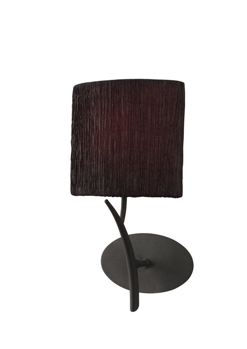 Mantra M1154/S/BS Eve Wall Lamp Switched 1 Light E27, Anthracite With Black Oval Shade • M1154/S/BS