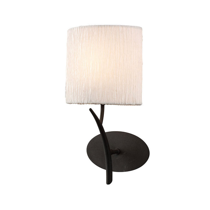 Mantra M1154 Eve Wall Lamp 1 Light E27, Anthracite With White Oval Shade • M1154