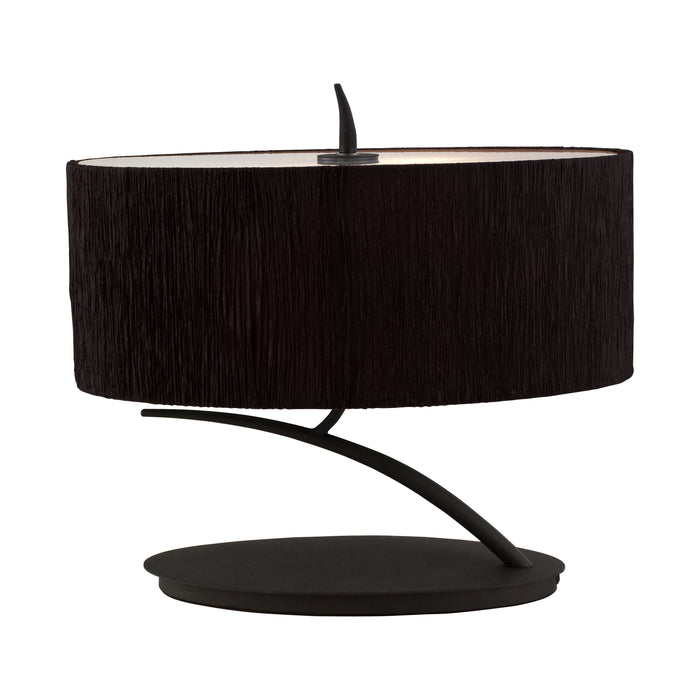 Mantra M1158/BS Eve Table Lamp 2 Light E27 Small, Anthracite With Black Oval Shade • M1158/BS