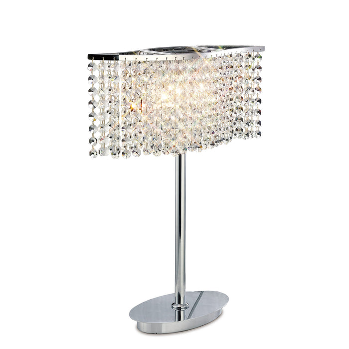 Diyas Fabio Table Lamp 2 Light G9 Polished Chrome/Crystal • IL30575