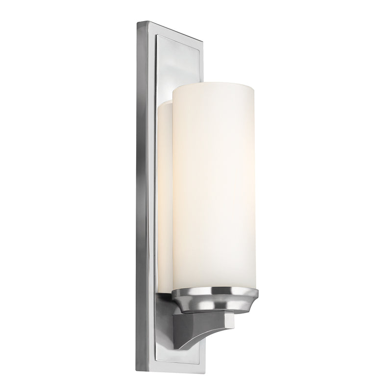satin chrome wall light