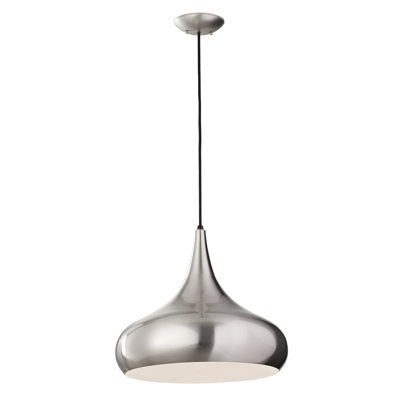 brushed steel pendant ceiling light