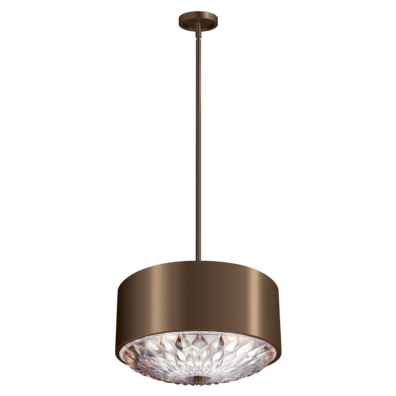 metal and crystal hanging ceiling light