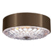 metal and crystal semi flush ceiling light