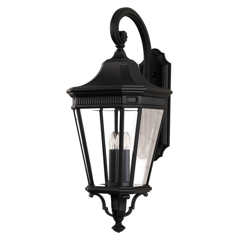 black outdoor wall light