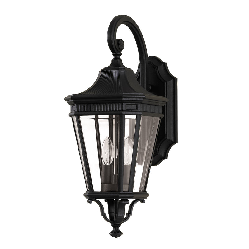 black outdoor wall light