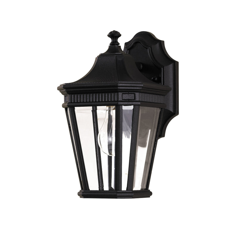 black outdoor wall light