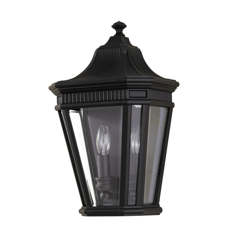 black outdoor wall light