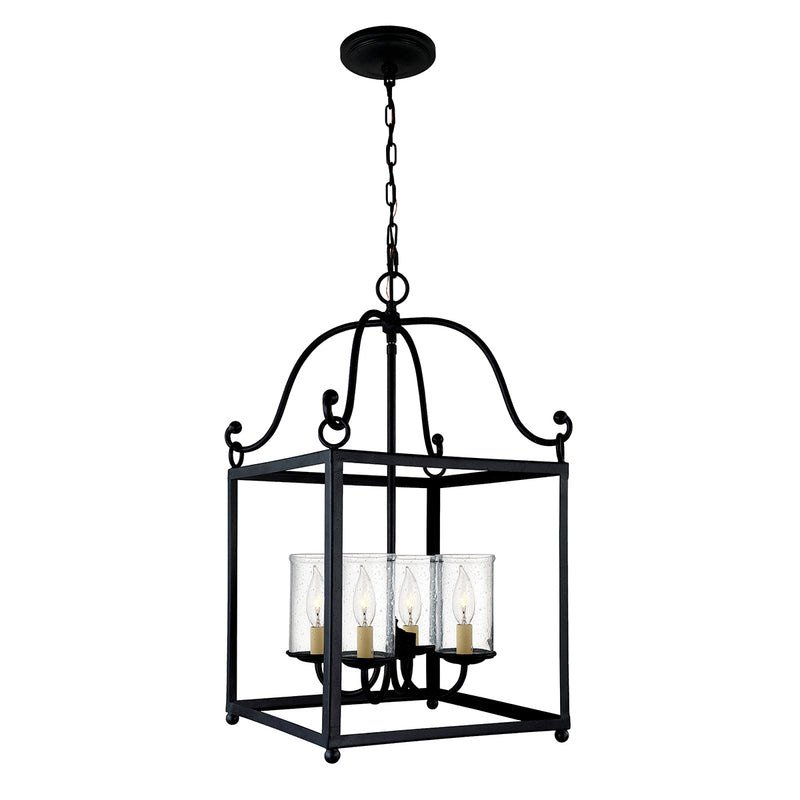 Feiss FE-DECLARATION4 Declaration 4 Light Antique Forged Iron Pendant Ceiling Light