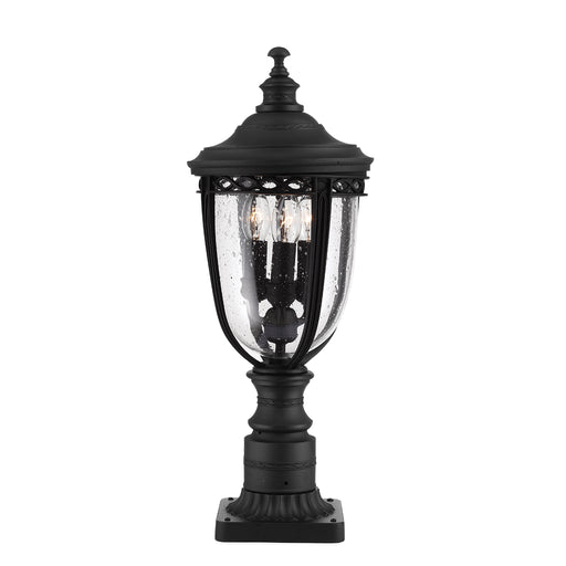 Elstead Lighting FE/EB3/MBLK English Bridle Black Medium Outdoor Pedestal Lamp
