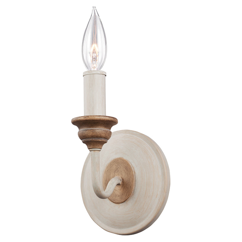 Feiss FE-HARTSVILLE1 Hartsville Single Light Chalk Washed / Beachwood Wall Light