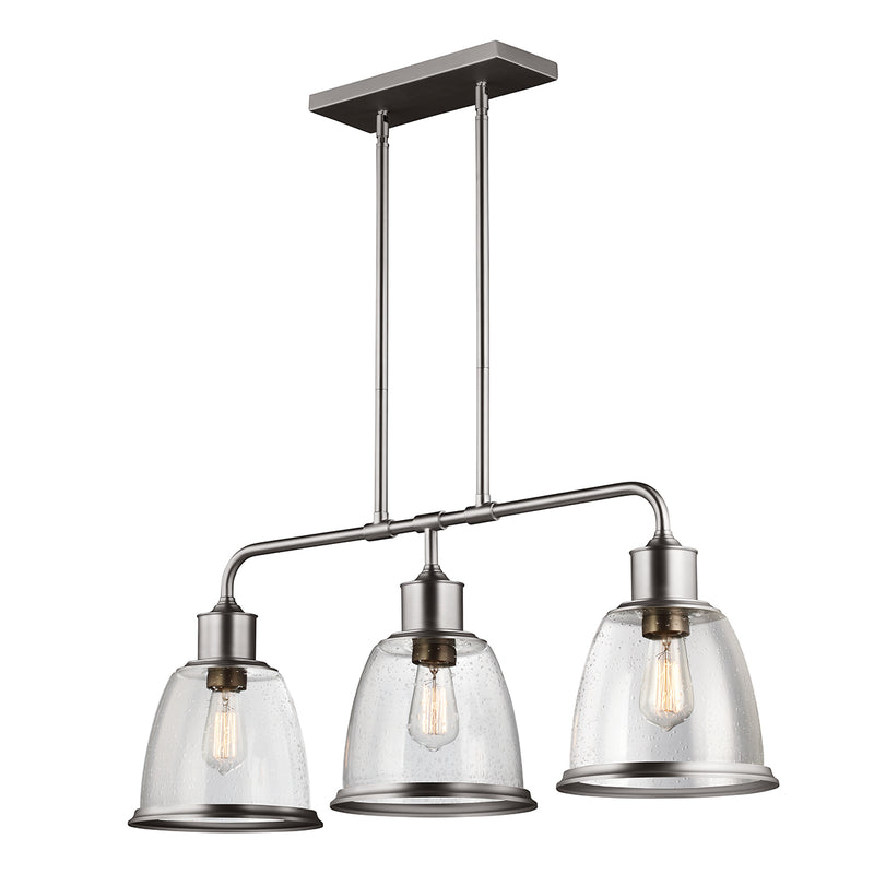 Feiss FE-HOBSON-3P-SN Hobson 3 Light Satin Nickel Pendant Ceiling Light