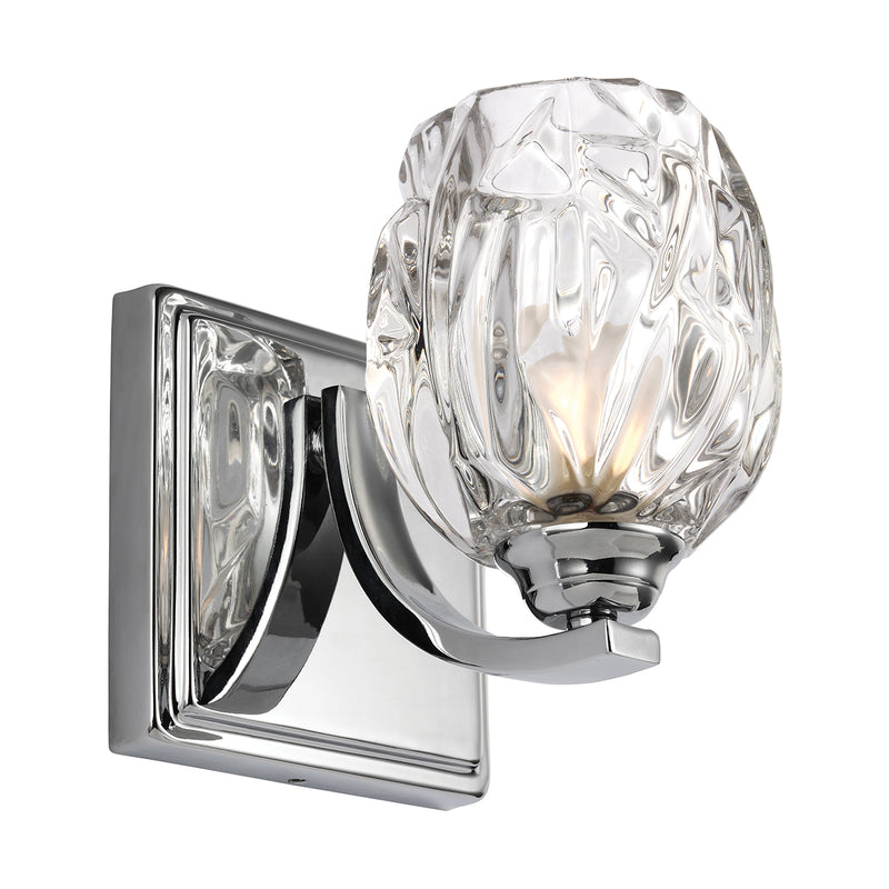 polished chrome wall light