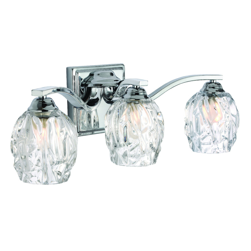 polished chrome wall light